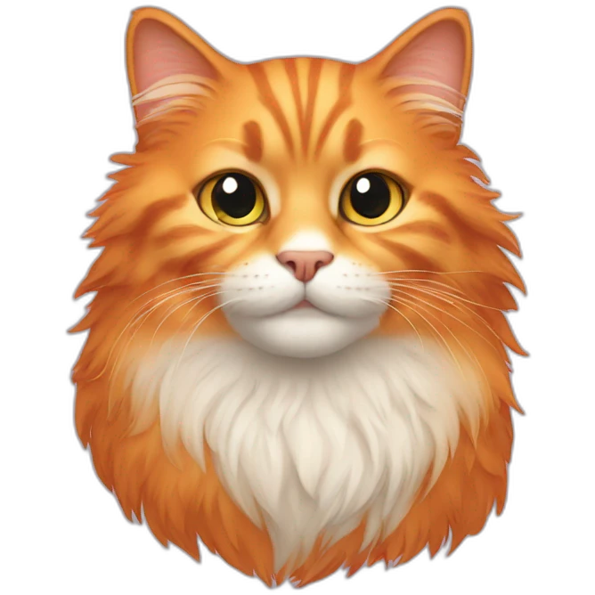 Orange fluffy cat emoji
