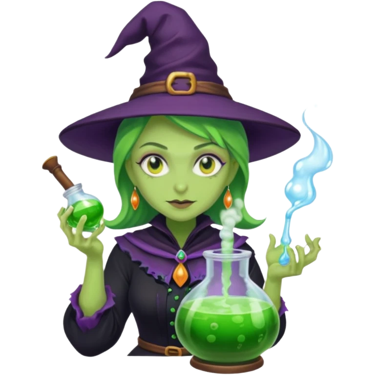 green witch cooking potion emoji