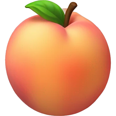 3D peach  emoji