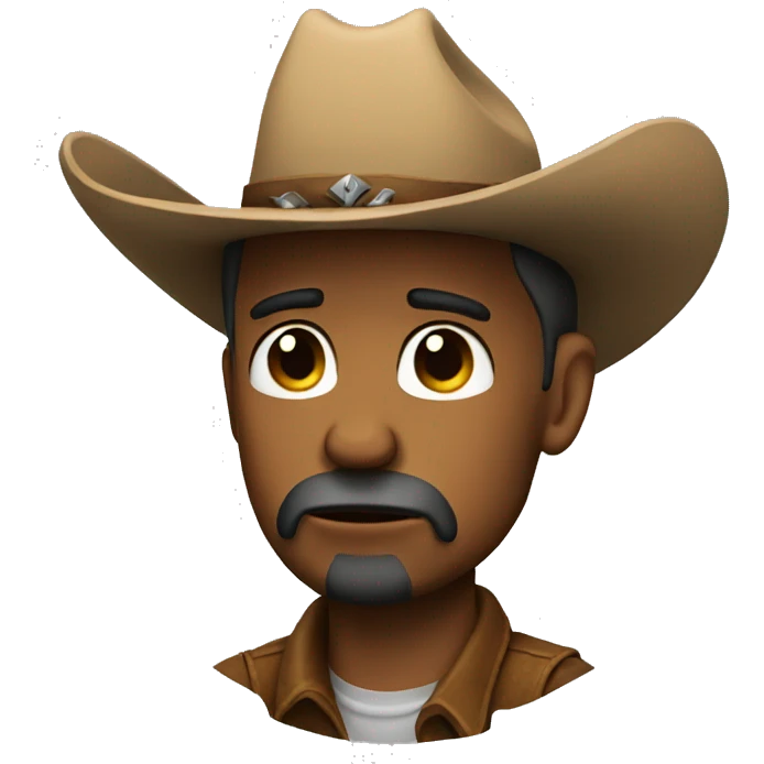 Sad cowboy emoji