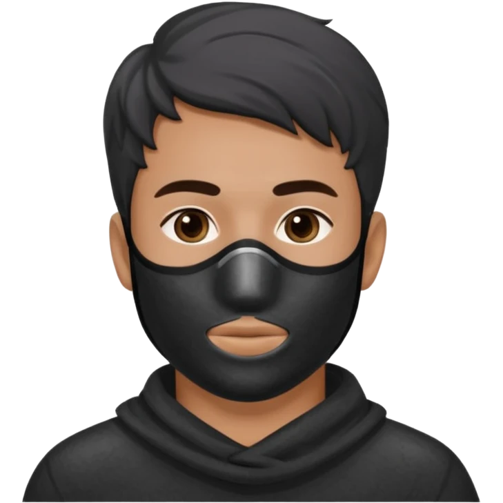  man, skincare charcoal face mask emoji
