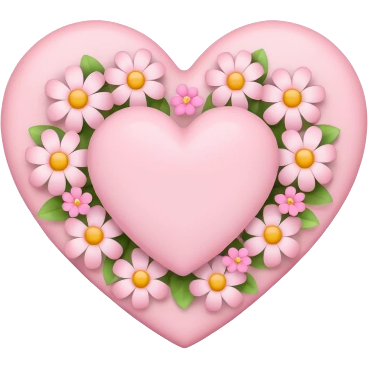 Emoji white heart with pink flowers emoji
