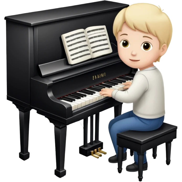 child playing piano emoji