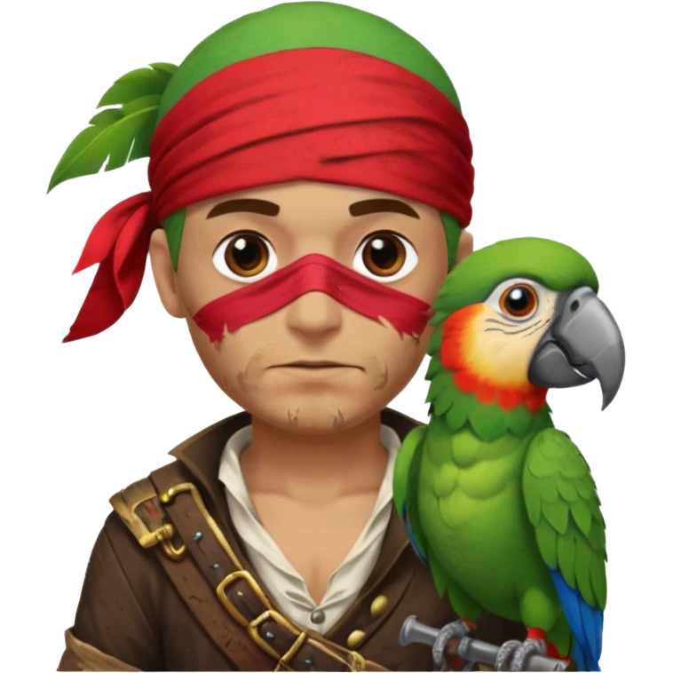 pirate and parrot emoji