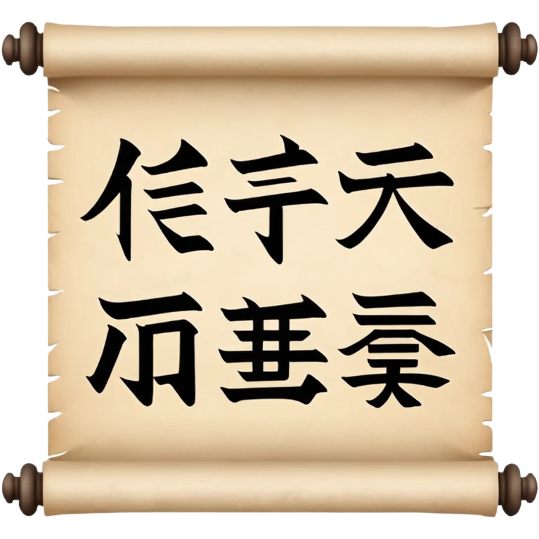 scroll with Chinese characters emoji