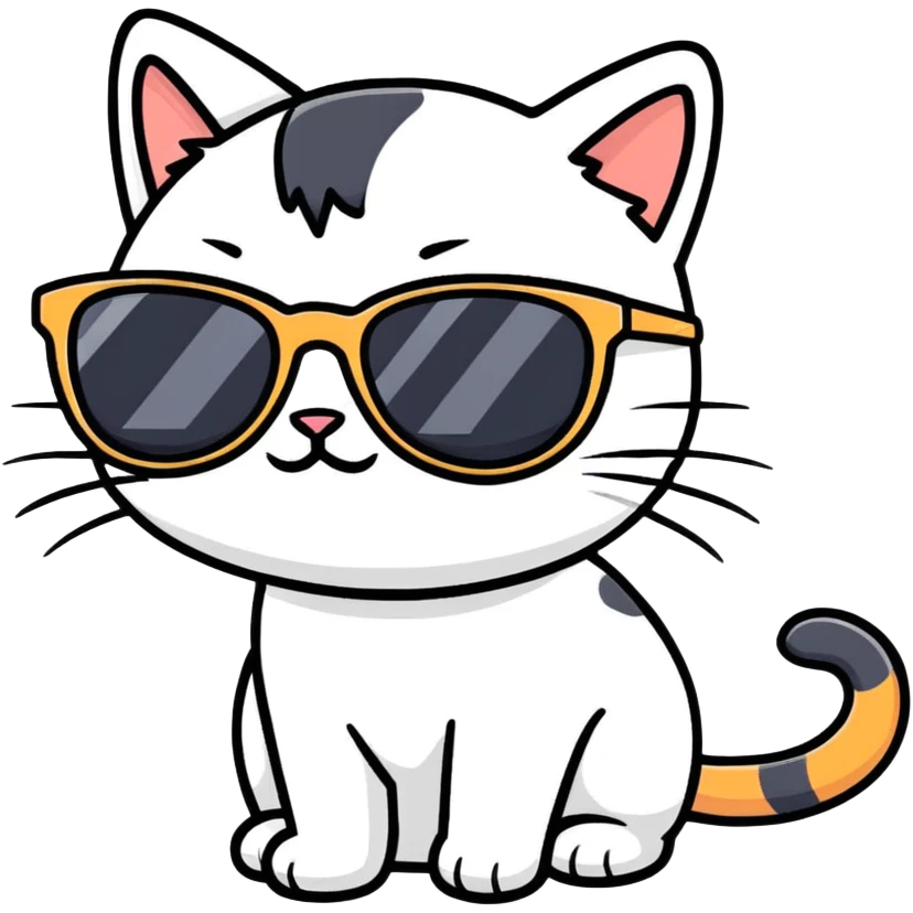 Cat with sunglasses emoji