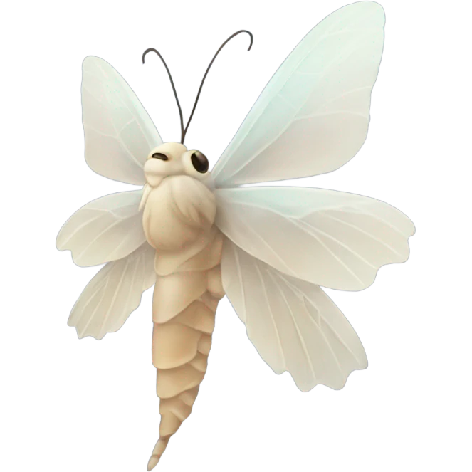 Ethereal moth side profile emoji