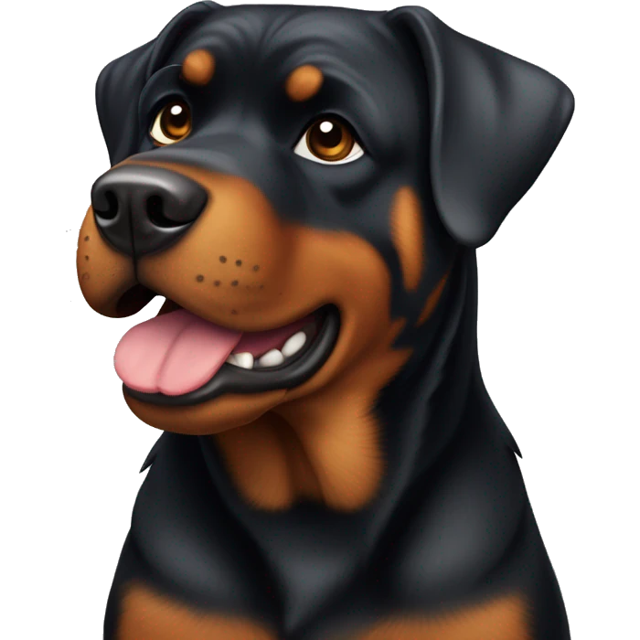 Rottweiler mit weißer Brust  emoji