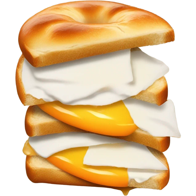 Bagel with orange juice emoji