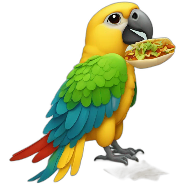 party parrot eats tacos emoji