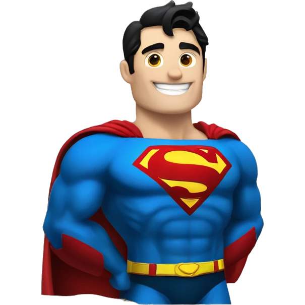 Superman con batman feliz emoji