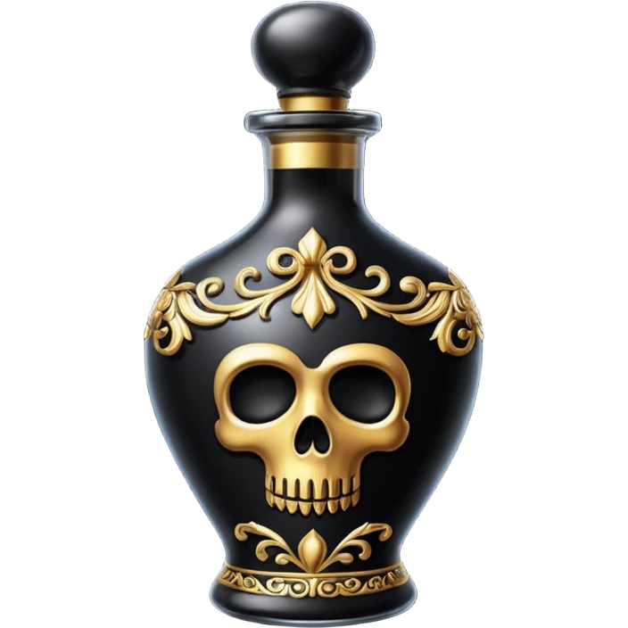 an elegant black poison bottle, no skull  emoji