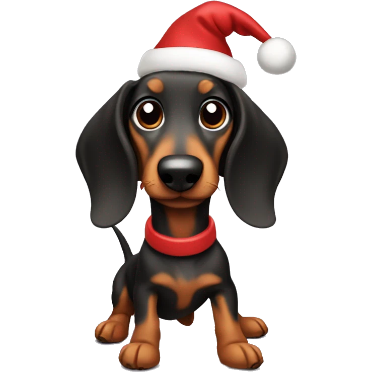 Christmas dachshund  emoji