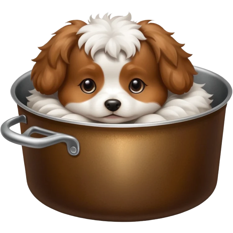 Small dog in a pan  emoji