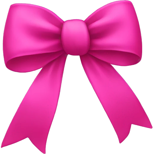 Hot pink bow emoji