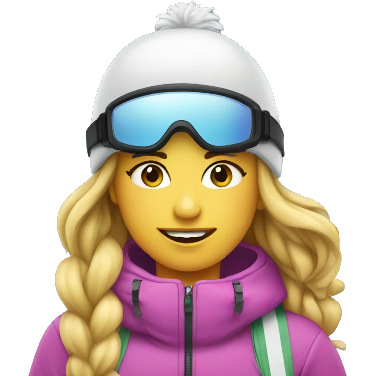 Sweet girls skiing emoji