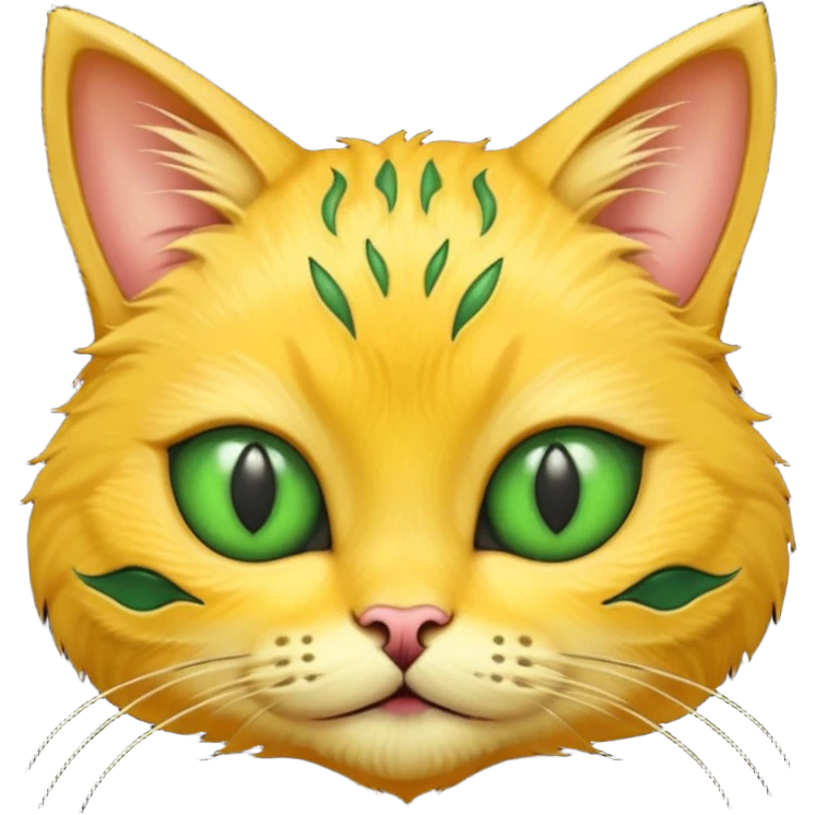 dark yellow alien cat face emoji