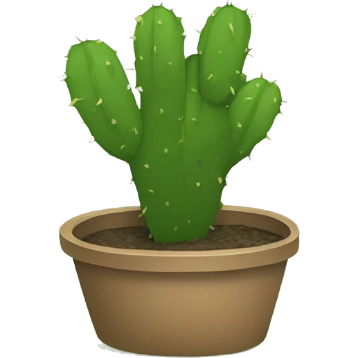 single flat Nopal without pot emoji