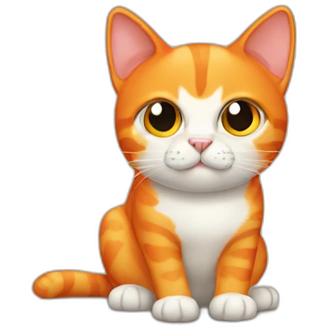 Orange cat with odd eye emoji