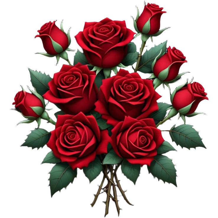 Black gothic bouquet of roses  emoji