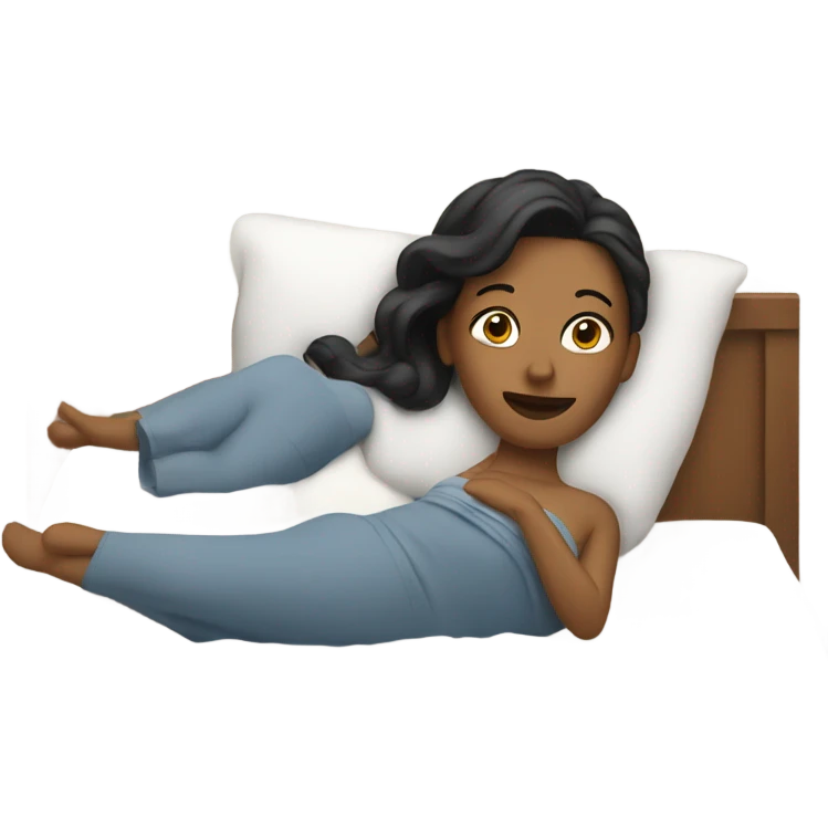 mom laying in bed emoji