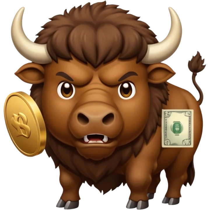 Angry buffalo, taking my money emoji