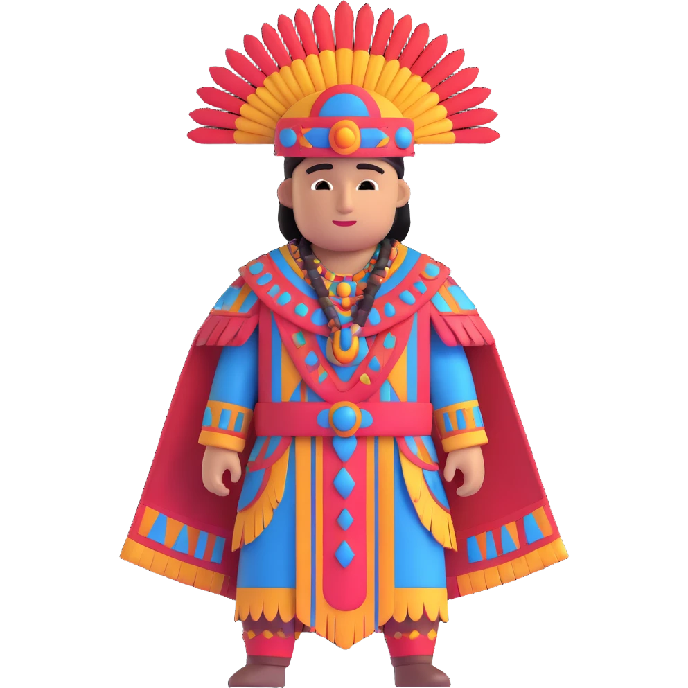 Toltec noble person with elaborate ceremonial outfit emoji