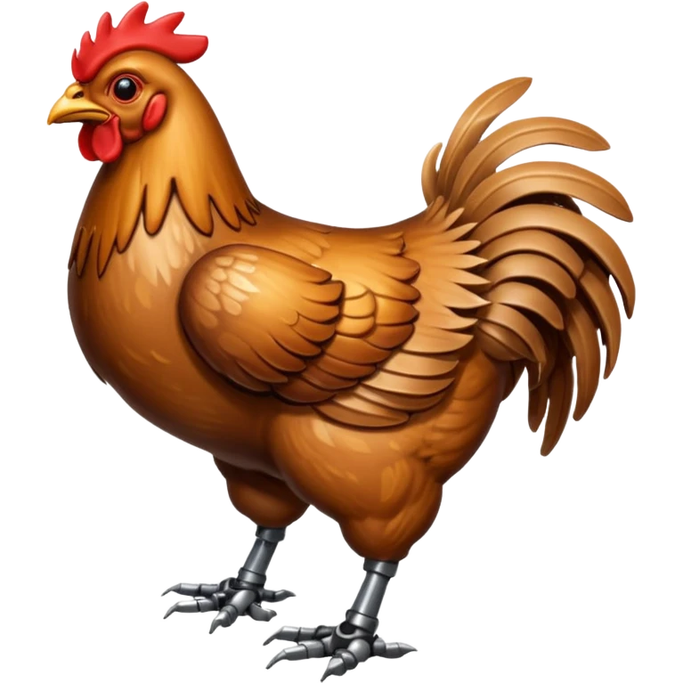 Mecha battle chicken humanoid creature but more human than chicken emoji