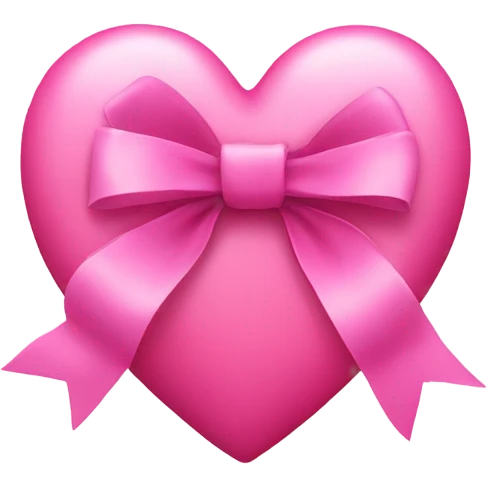 Pink heart with a bow emoji