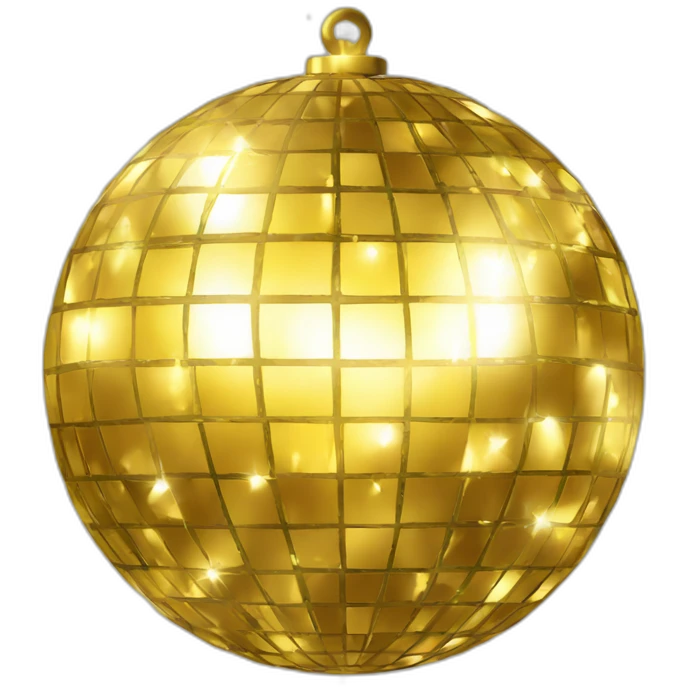 gold disco ball emoji