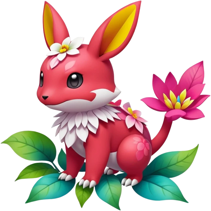 Colorful Floral Fakémon-Pokémon-anime-animal-creature emoji