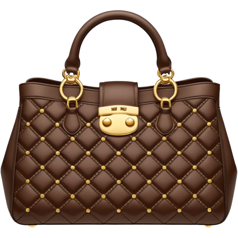 dark brown miu miu bag emoji
