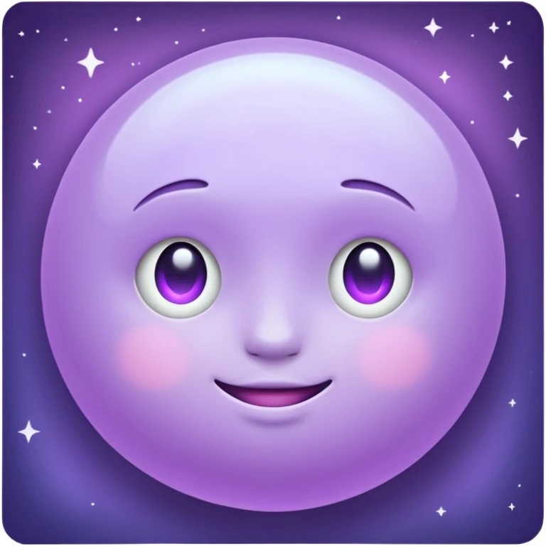 realistic looking lilac moon emoji