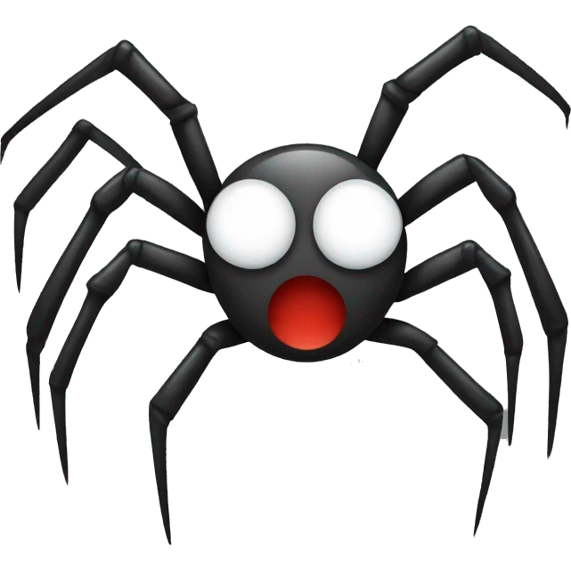 Red-eyed spider with black and white stripes  emoji