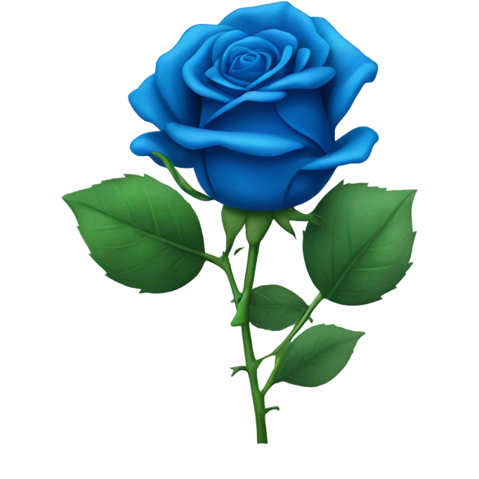 Blue rose emoji