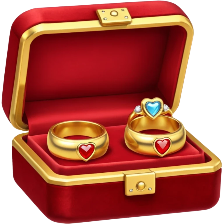 Couple of ring in red box emoji