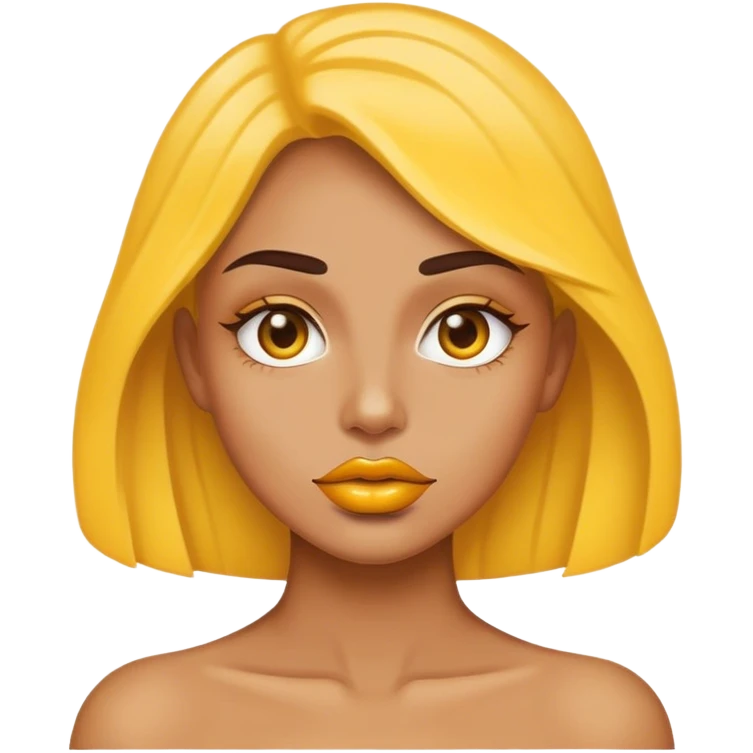 Yellow lips emoji