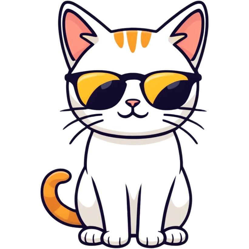 Cat with sunglasses emoji