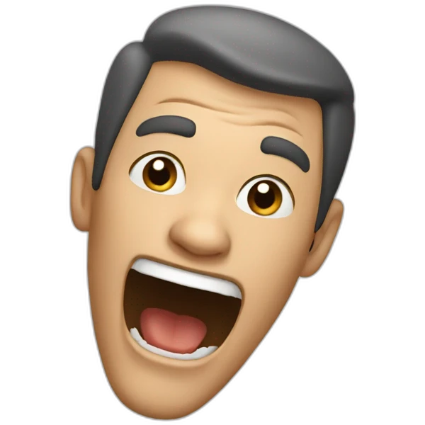 shouting man emoji