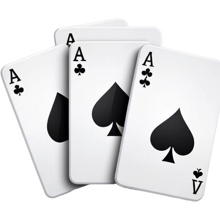 black cards with white words emoji