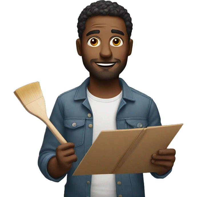 artist man holding a palette emoji