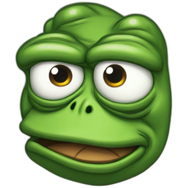 pepe frog with glass angry emoji