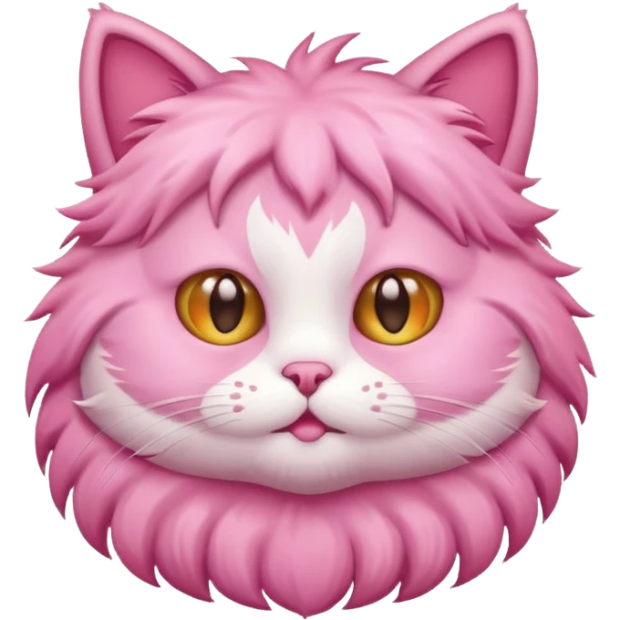 a cute pink cat icon emoji