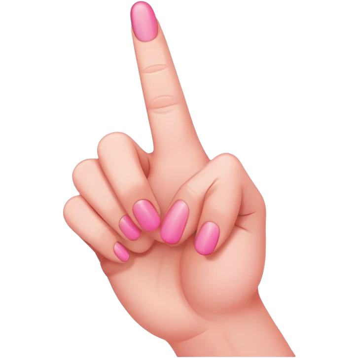 pink middle finger emoji