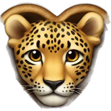 Corazón con estampado de leopardo  emoji