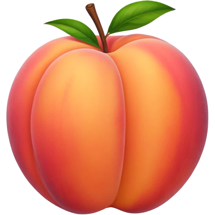 Peach with deep line  emoji