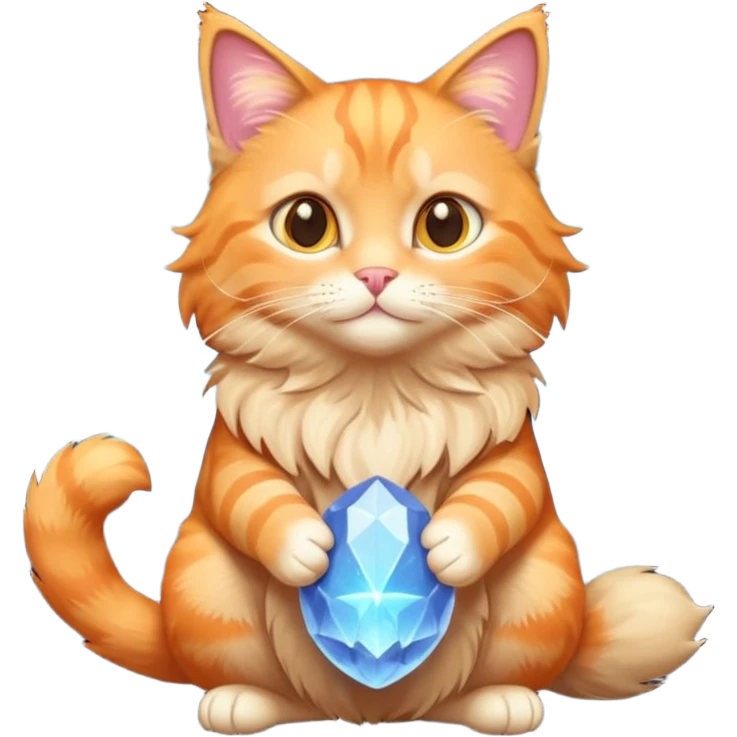 full body of cat with magical stone


 emoji