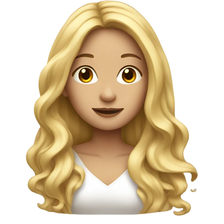 Girl with blonde hair emoji
