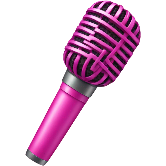 A pink microphone emoji