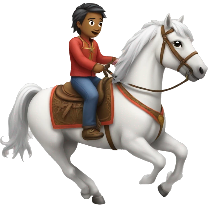 Xiao riding a horse emoji